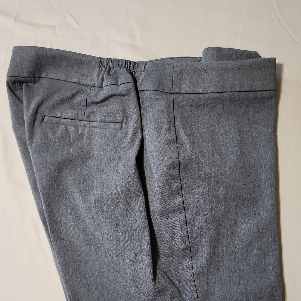 Talbots 16W Petite Gray Slim Crop Pants [307]